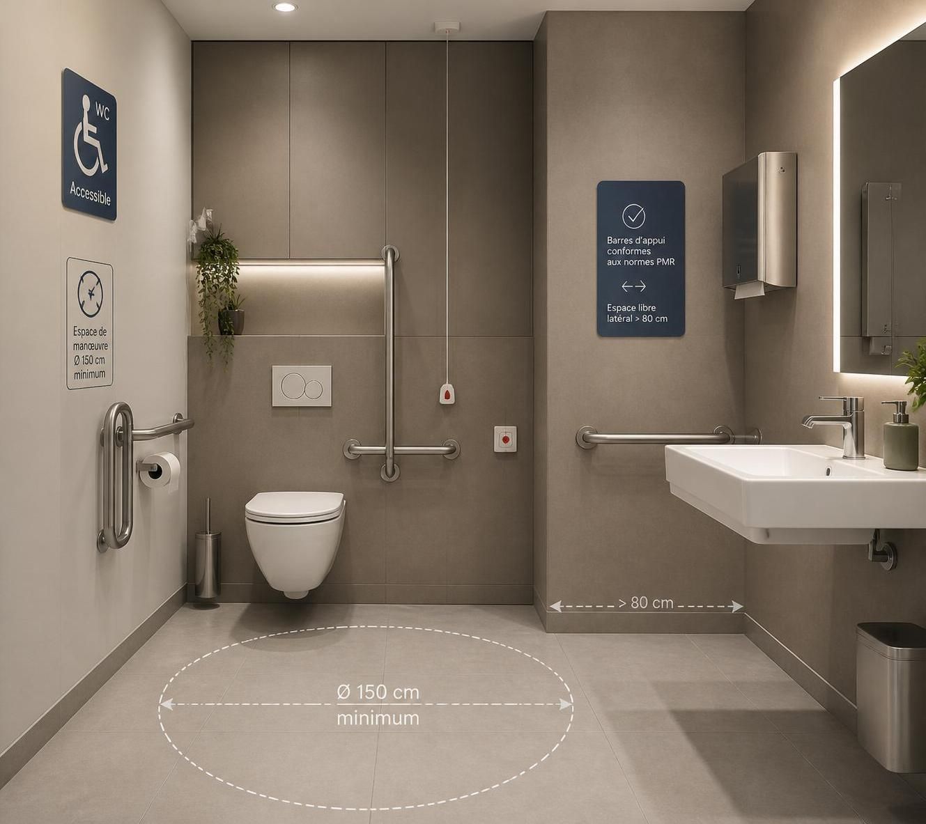 découvrez les normes essentielles pour aménager un wc accessible aux personnes handicapées. guide pratique pour un plan conforme et fonctionnel.