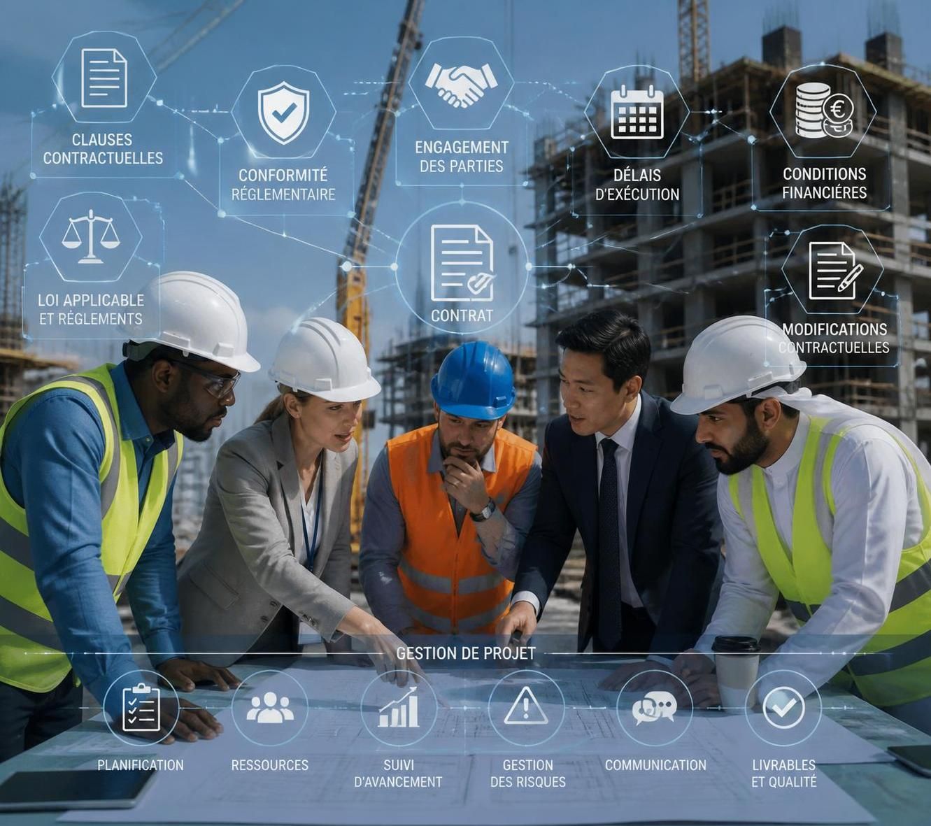 découvrez les enjeux clés des contrats fidic pour les projets internationaux de construction, incluant la gestion des risques, la conformité et la collaboration entre parties prenantes.