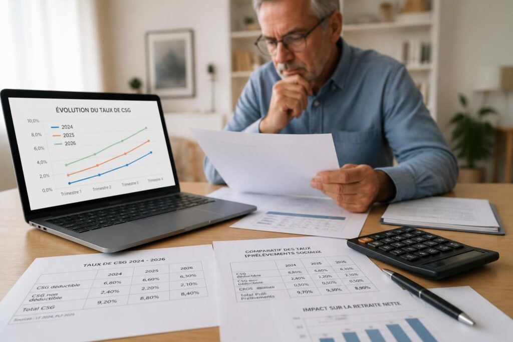 découvrez comment consulter et comprendre votre taux de csg appliqué à votre retraite pour les années 2024, 2025 et 2026, avec des informations actualisées et faciles à suivre.